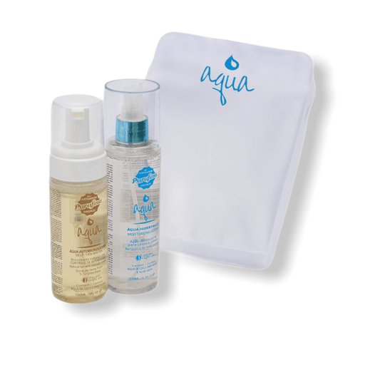 Kit Aqua Basic - Aqua Autobronzeador 150ml + Aqua Hidratante 200ml + Necessaire