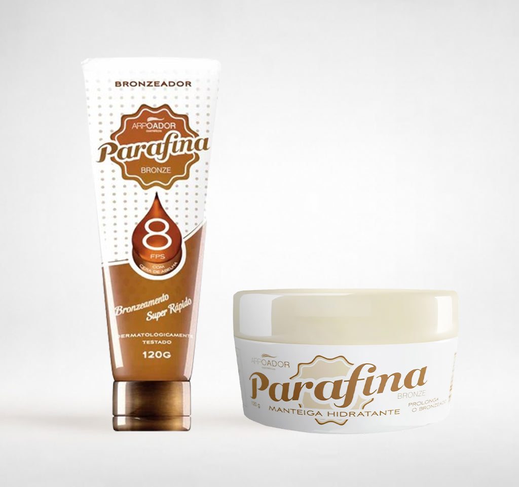 Kit Bronze - Parafina FPS 8 120g + Manteiga Hidratante 120g + Necessaire + Toalha